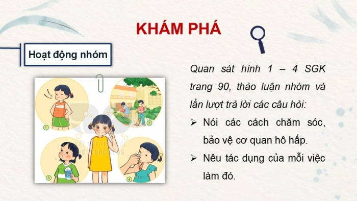 Giáo án PPT Tự nhiên và Xã hội 2 kết nối Bài 24: Chăm sóc, bảo vệ cơ quan hô hấp