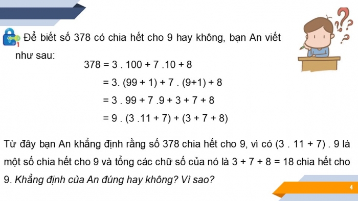 Giáo án PPT Toán 6 chân trời Bài 8: Dấu hiệu chia hết cho 3, cho 9