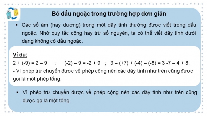 Giáo án PPT Toán 6 kết nối Bài 15: Quy tắc dấu ngoặc