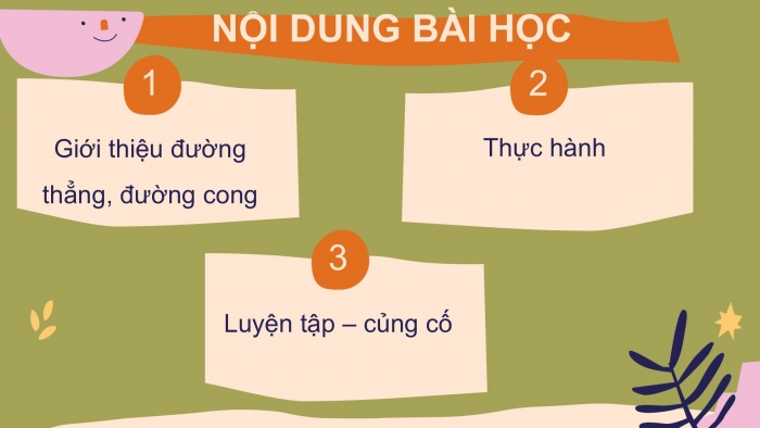 Giáo án PPT Toán 2 chân trời bài Đường thẳng – Đường cong