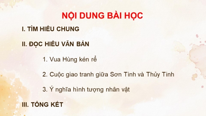 Giáo án PPT Ngữ văn 6 kết nối Bài 6: Sơn Tinh, Thuỷ Tinh