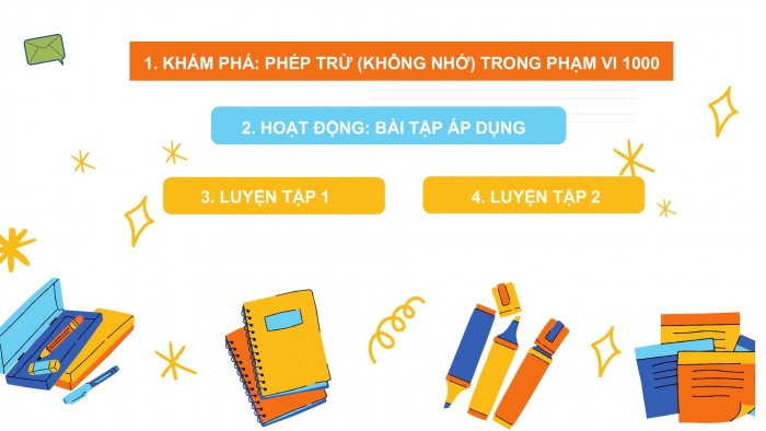 Giáo án PPT Toán 2 kết nối Bài 61: Phép trừ (không nhớ) trong phạm vi 1 000