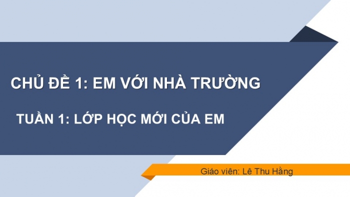 Giáo án PPT HĐTN 6 kết nối Tuần 1: Lớp học mới của em