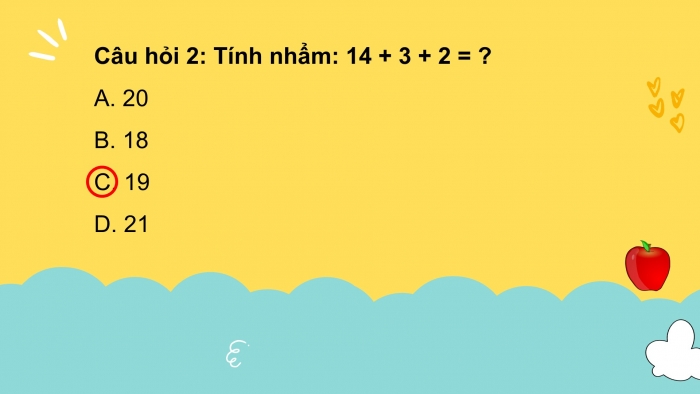 Giáo án PPT Toán 2 cánh diều bài Luyện tập phép cộng (không nhớ) trong phạm vi 20