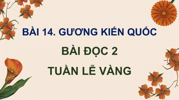 Giáo án điện tử Tiếng Việt 5 cánh diều Bài 14: Tuần lễ Vàng