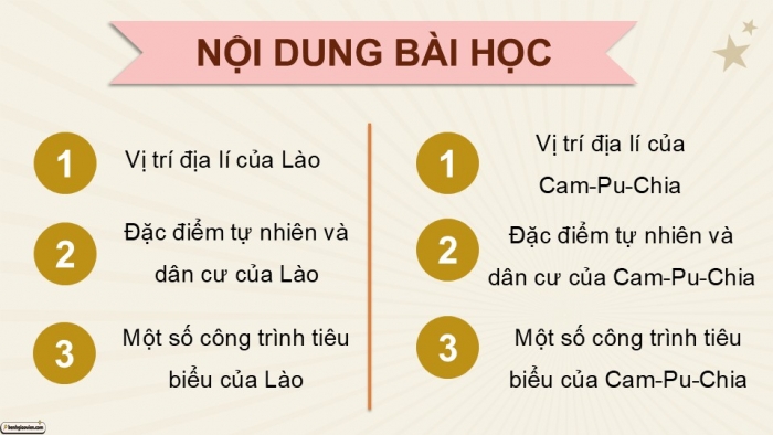 Giáo án điện tử Lịch sử và Địa lí 5 cánh diều Bài 18: Nước Cộng hoà Dân chủ Nhân dân Lào và Vương quốc Cam-pu-chia