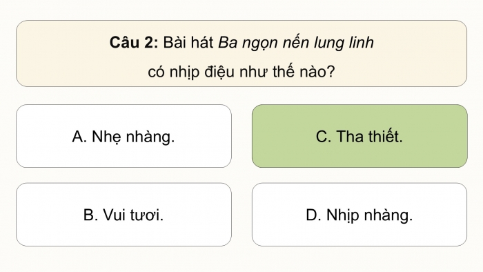 Giáo án điện tử Âm nhạc 5 cánh diều Tiết 25: Lí thuyết âm nhạc Nhịp 3/4, Đọc nhạc Bài đọc nhạc số 3