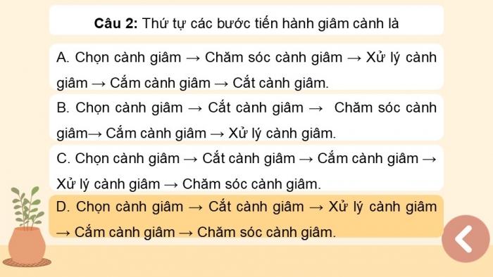 Giáo án điện tử Công nghệ 9 Trồng cây ăn quả Cánh diều Bài Ôn tập