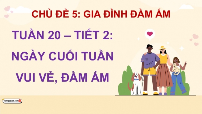 Giáo án điện tử Hoạt động trải nghiệm 5 kết nối Chủ đề Gia đình đầm ấm - Tuần 20