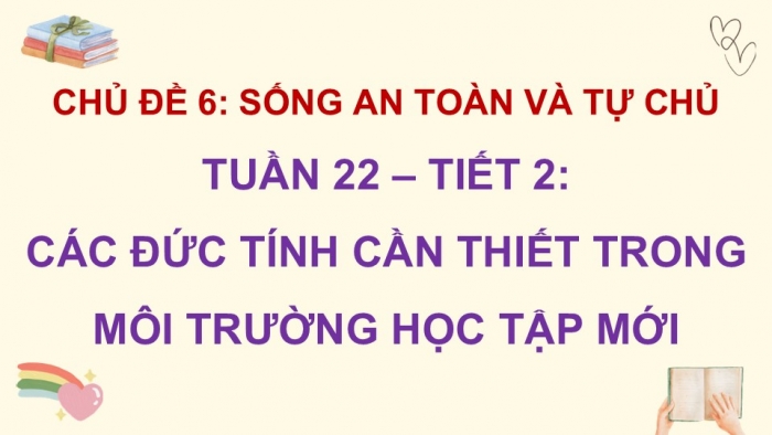 Giáo án điện tử Hoạt động trải nghiệm 5 kết nối Chủ đề Sống an toàn và tự chủ - Tuần 22