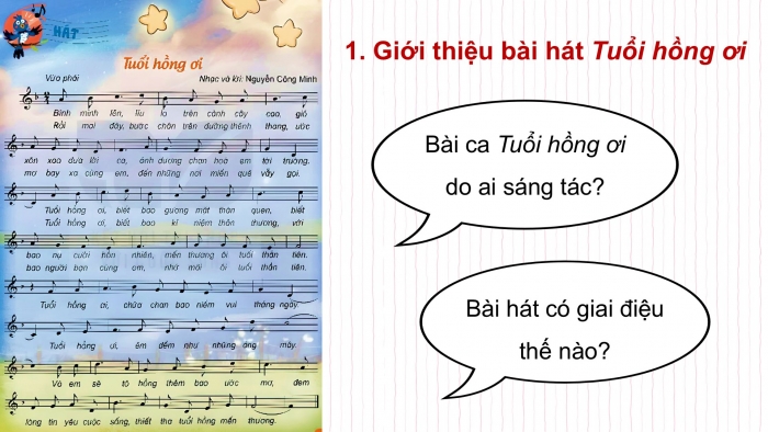 Giáo án điện tử Âm nhạc 5 kết nối Tiết 23: Hát Tuổi hồng ơi