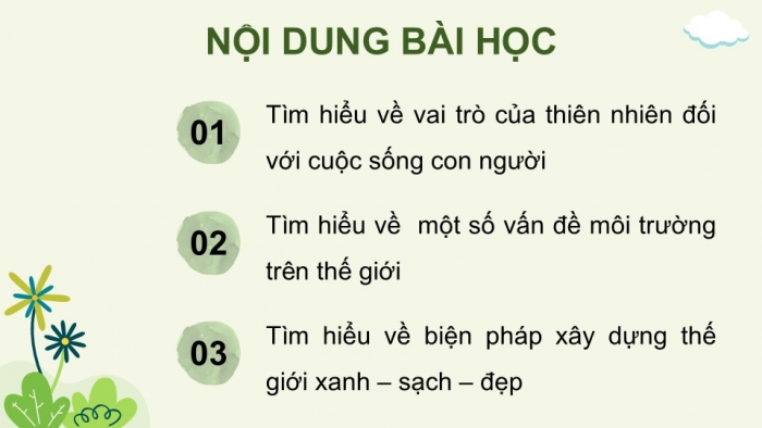 Giáo án điện tử Lịch sử và Địa lí 5 kết nối Bài 26: Xây dựng thế giới xanh - sạch - đẹp