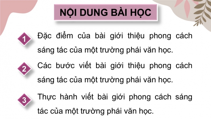 Giáo án điện tử chuyên đề Ngữ văn 12 cánh diều CĐ 3 Phần III: Viết bài giới thiệu phong cách sáng tác của một trường phái văn học