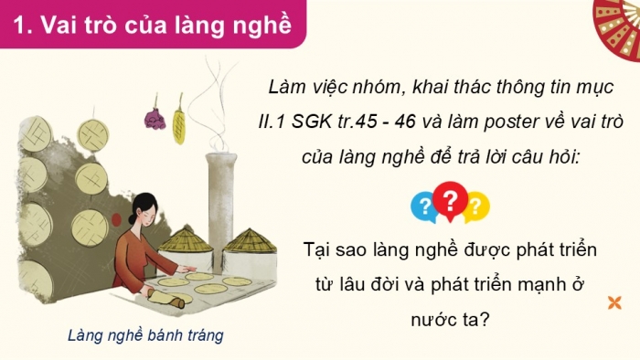 Giáo án điện tử chuyên đề Địa lí 12 cánh diều CĐ 3: Phát triển làng nghề (P2)