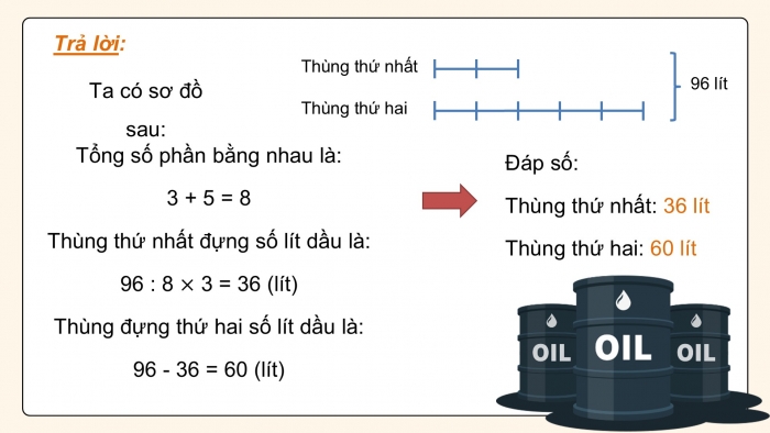 Giáo án PPT dạy thêm Toán 5 Kết nối bài 38: Tìm hai số khi biết tổng và tỉ số của hai số đó