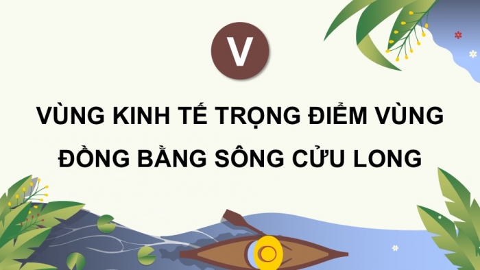 Giáo án điện tử Địa lí 9 kết nối Bài 20: Vùng Đồng bằng sông Cửu Long (P3)