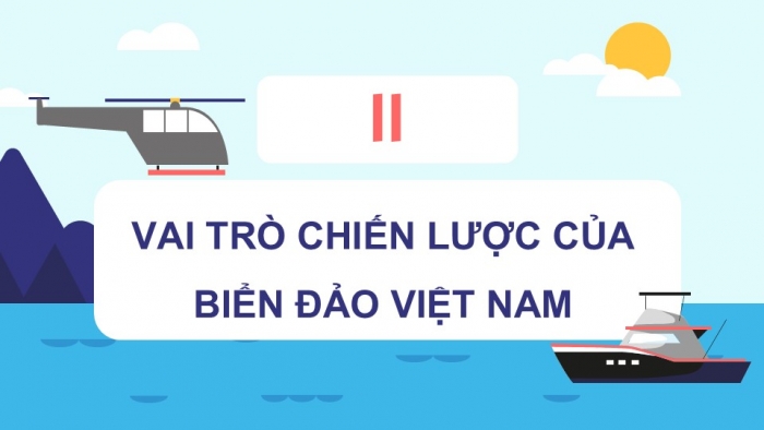 Giáo án điện tử Địa lí 9 kết nối Chủ đề chung 3: Bảo vệ chủ quyền, các quyền và lợi ích hợp pháp của Việt Nam ở Biển Đông (2) (P2)