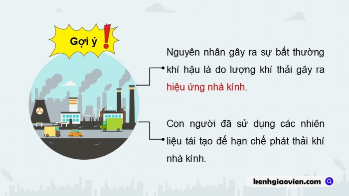 Giáo án điện tử KHTN 9 chân trời - Phân môn Hoá học Bài 34: Nguồn carbon. Chu trình carbon và sự ấm lên toàn cầu