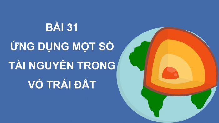 Giáo án điện tử KHTN 9 cánh diều - Phân môn Hoá học Bài 31: Ứng dụng một số tài nguyên trong vỏ Trái Đất