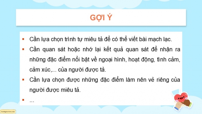 Giáo án điện tử Tiếng Việt 5 kết nối Bài 25: Luyện tập lập dàn ý cho bài văn tả người