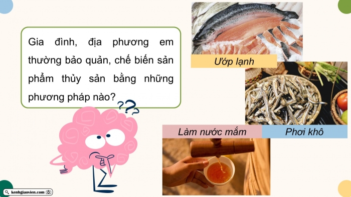 Giáo án điện tử Công nghệ 12 Lâm nghiệp - Thủy sản Kết nối Bài 22: Bảo quản và chế biến sản phẩm thủy sản