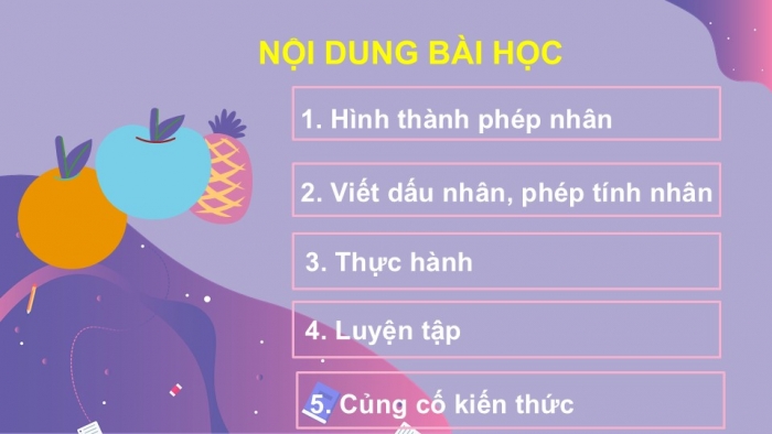 Giáo án PPT Toán 2 chân trời bài Phép nhân