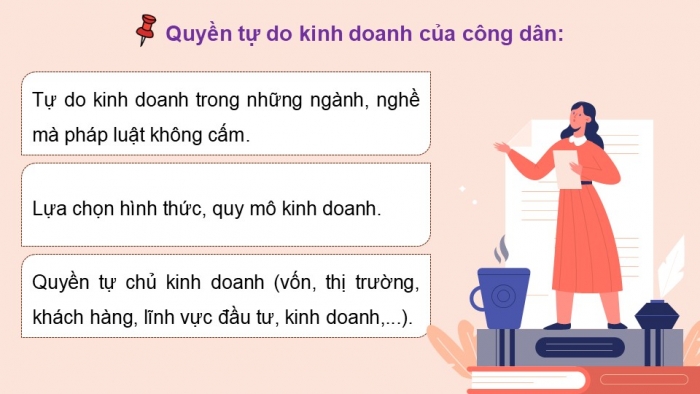 Giáo án điện tử Công dân 9 cánh diều Bài 10: Quyền tự do kinh doanh và nghĩa vụ nộp thuế