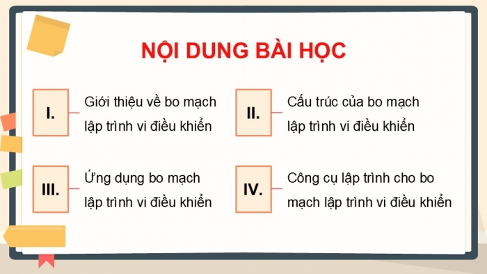 Giáo án điện tử Công nghệ 12 Điện - Điện tử Kết nối Bài 25: Bo mạch lập trình vi điều khiển