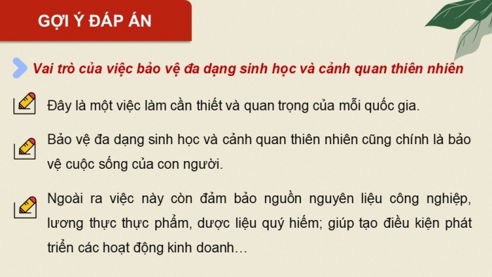 Giáo án điện tử Hoạt động trải nghiệm 12 chân trời bản 1 Chủ đề 9: Bảo vệ cảnh quan thiên nhiên, thế giới động vật và thực vật (P1)