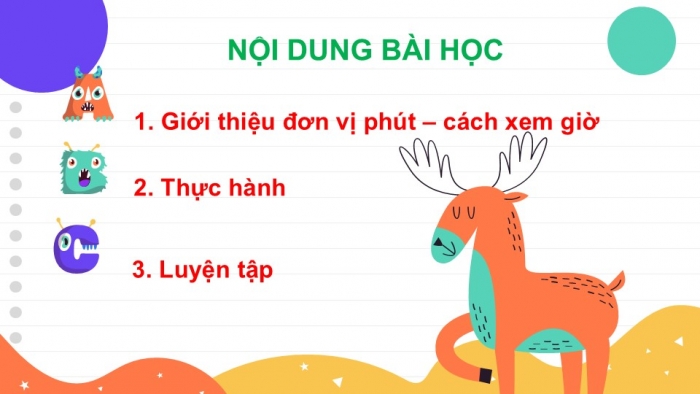 Giáo án PPT Toán 2 chân trời bài Giờ, phút, xem đồng hồ