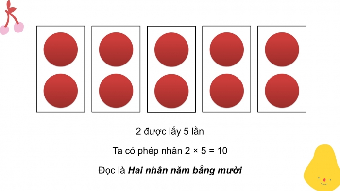 Giáo án PPT Toán 2 cánh diều bài Làm quen với phép nhân. Dấu nhân