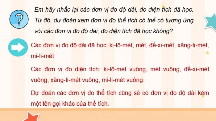 Giáo án điện tử Toán 5 kết nối Bài 46: Xăng-ti-mét khối. Đề-xi-mét khối