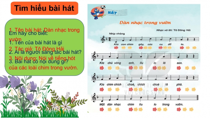 Giáo án PPT Âm nhạc 2 kết nối Tiết 1: Học bài hát Dàn nhạc trong vườn