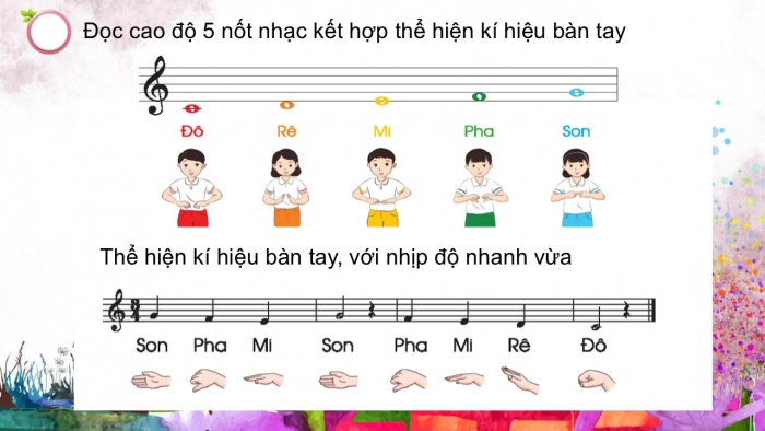 Giáo án PPT Âm nhạc 2 cánh diều Tiết 7: Đọc nhạc, Vận dụng – Sáng tạo Phân biệt âm thanh cao – thấp