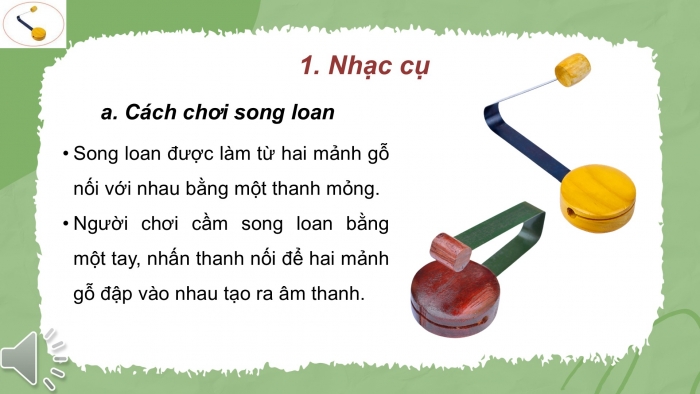 Giáo án PPT Âm nhạc 2 cánh diều Tiết 12: Nhạc cụ, Vận dụng – Sáng tạo Vận động theo tiếng đàn