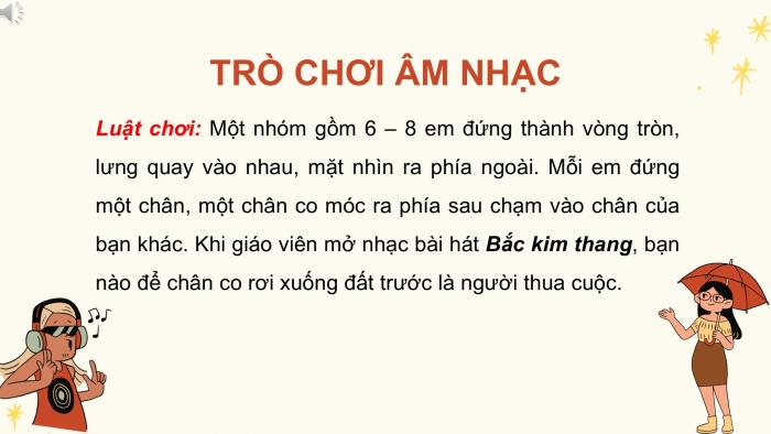 Giáo án PPT Âm nhạc 2 chân trời Tiết 1, 2: Nghe Hoa rung reng, Hát Bắc kim thang