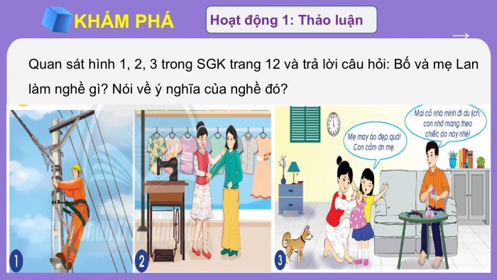 Giáo án PPT Tự nhiên và Xã hội 2 chân trời Bài 2: Nghề nghiệp của người thân trong gia đình