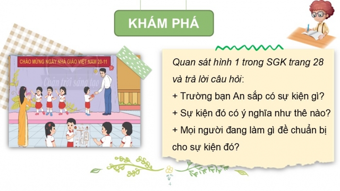 Giáo án PPT Tự nhiên và Xã hội 2 chân trời Bài 7: Ngày Nhà giáo Việt Nam