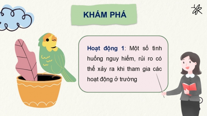 Giáo án PPT Tự nhiên và Xã hội 2 chân trời Bài 8: An toàn và giữ vệ sinh khi tham gia các hoạt động ở trường