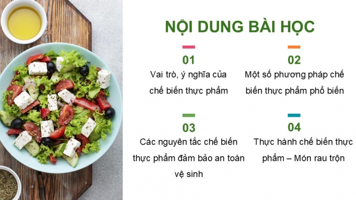 Giáo án PPT Công nghệ 6 cánh diều Bài 7: Chế biến thực phẩm