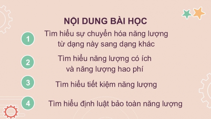 Giáo án PPT KHTN 6 cánh diều Bài 31: Sự chuyển hoá năng lượng