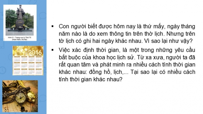 Giáo án PPT Lịch sử 6 cánh diều Bài 2: Thời gian trong lịch sử