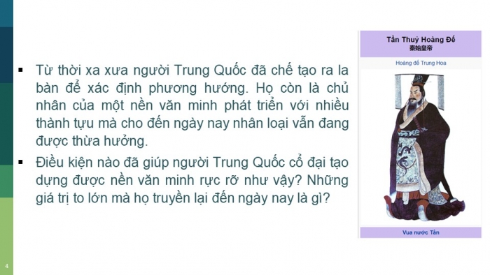 Giáo án PPT Lịch sử 6 cánh diều Bài 8: Trung Quốc từ thời cổ đại đến thế kỉ VII