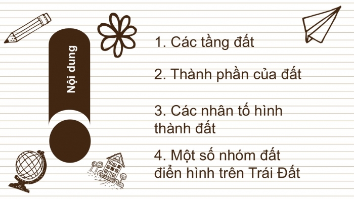 Giáo án PPT Địa lí 6 kết nối Bài 22: Lớp đất trên Trái Đất