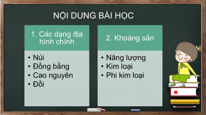 Giáo án PPT Địa lí 6 cánh diều Bài 11: Các dạng địa hình chính. Khoáng sản