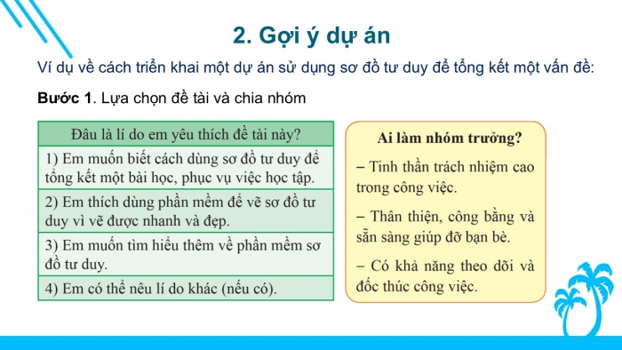 Giáo án PPT Tin học 6 cánh diều Bài 8 Dự án nhỏ: Lợi ích của sơ đồ tư duy