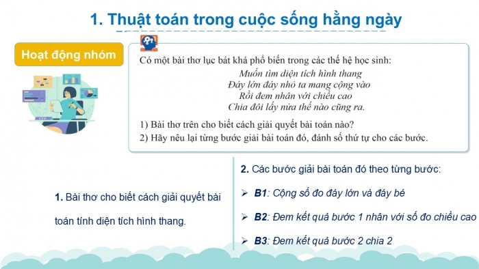 Giáo án PPT Tin học 6 cánh diều Bài 1: Khái niệm thuật toán