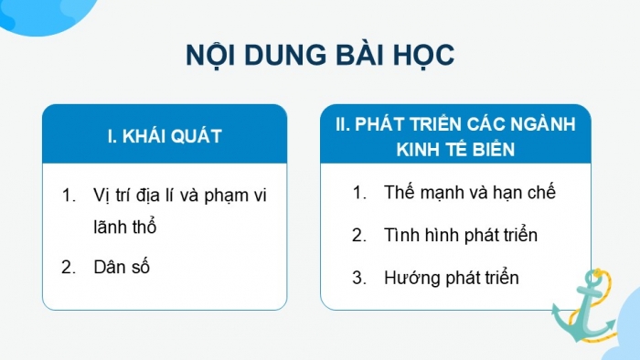 Giáo án điện tử Địa lí 12 chân trời Bài 28: Phát triển kinh tế biển ở Duyên hải Nam Trung Bộ