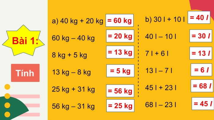 Giáo án PPT Toán 2 kết nối Bài 18: Luyện tập chung