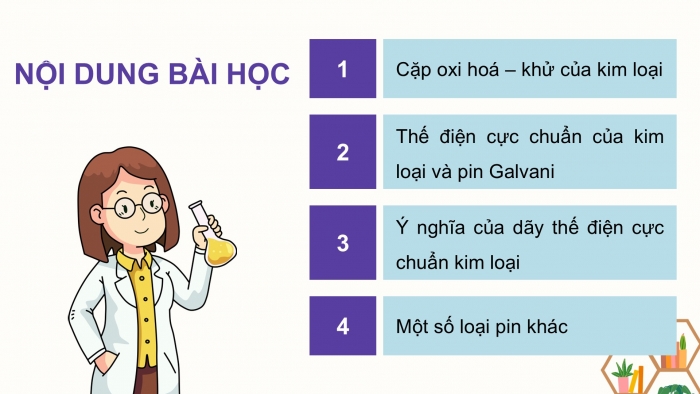 Giáo án điện tử Hoá học 12 chân trời Bài 12: Thế điện cực và nguồn điện hoá học